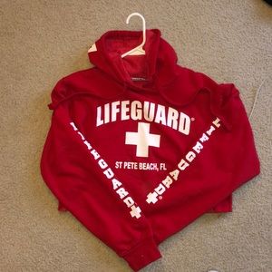 st. pete’s FL lifeguard cropped sweatshirt